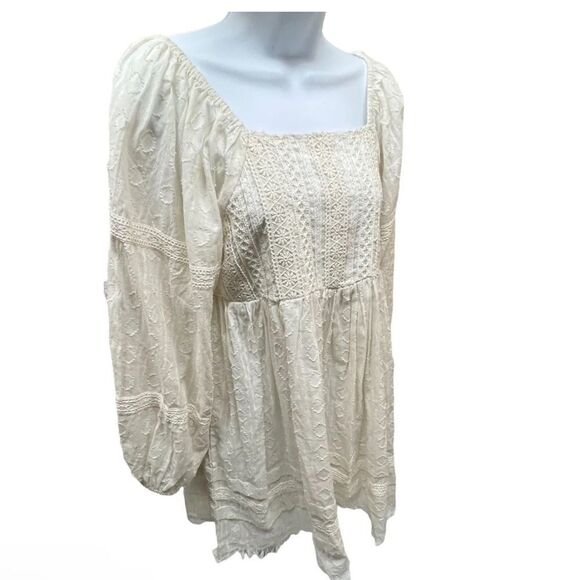 Nicole Miller Artelier Cottagecore Dress Babydoll Lace Fairy Aesthetic Square - Picture 2 of 13